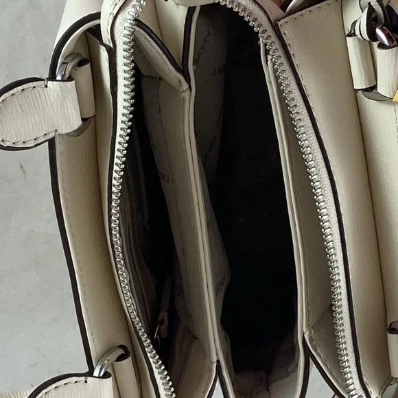 DKNY Paige Small Satchel R21DL465 Crossbody Strap and Double Handle With Scarf - Picture 9 of 13